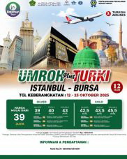 Umrah Plus Turki, Istambul , Bursa, 12 hari , Btt – Asia Tour , kebrangkatan 12 Oktober 2025